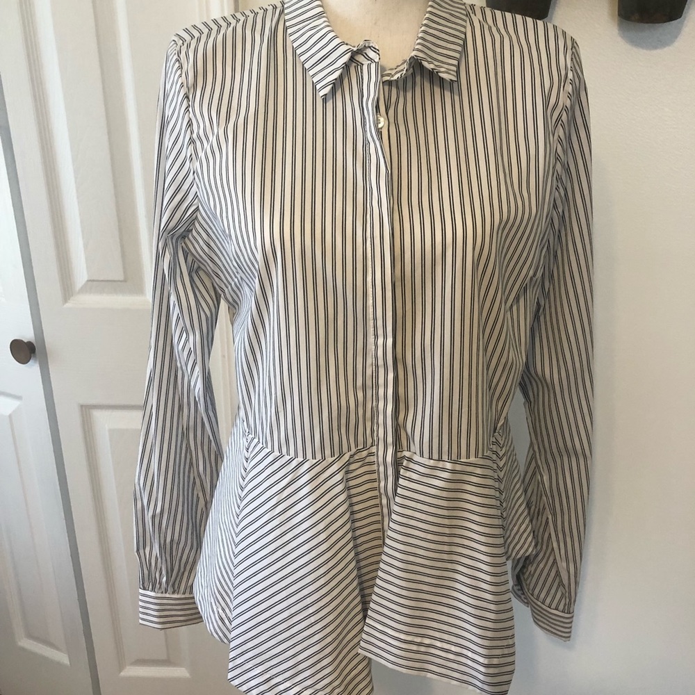 NWT Heartloom Cadee Asymmetrical Peplum Cotton Top